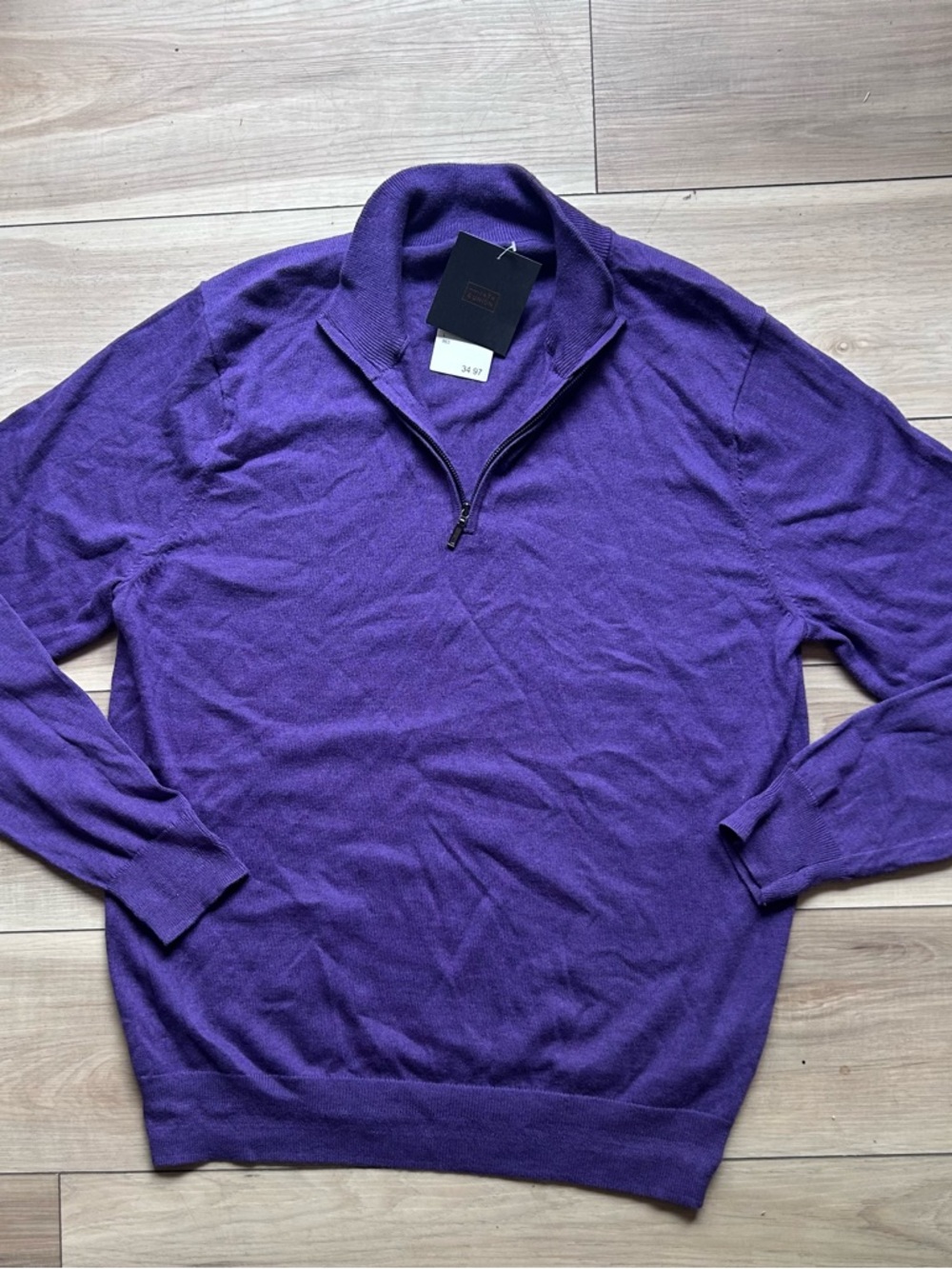 14th&Union Men's Purple Pullover Shirt Cotton Blend LongSleeve Casual Medium nwt